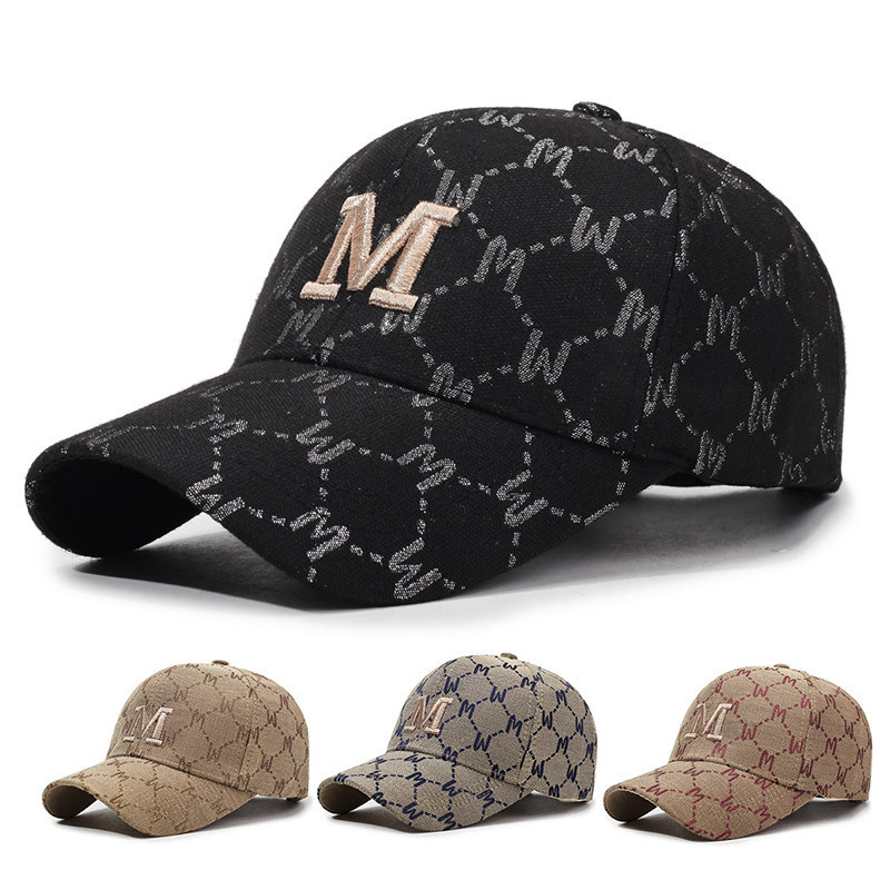 New Female Korean Version ins Style All-Match Letter Embroidered Peaked Cap Fashion Baseball Cap Outdoor Travel Sun Hat Male