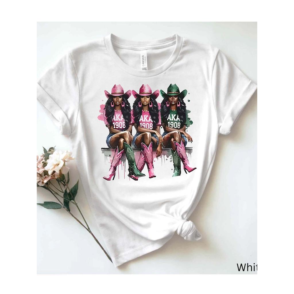 T-Shirt Kapas Putih Wanita: Tema Kenyataan Berani "Mereka Tidak Suka Kami".