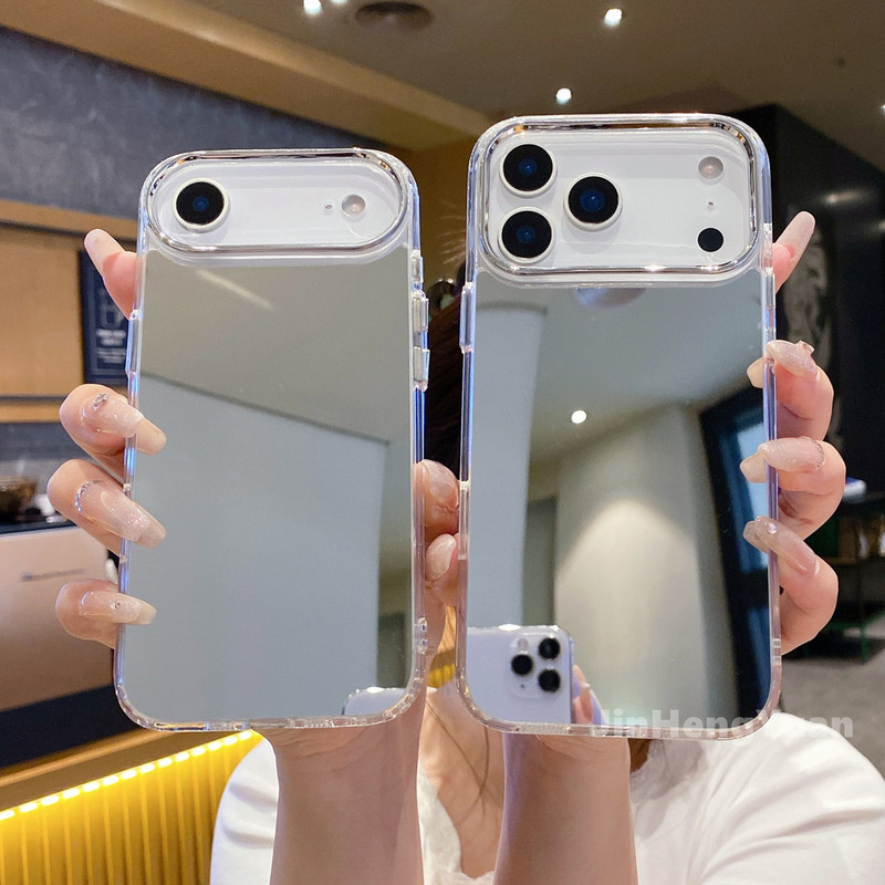2-in-1 Mirror Casing for IPhone 17 16 15 14 13 12 11 Pro Max XR X XS MAX PLUS Anti Drop Protection Cased