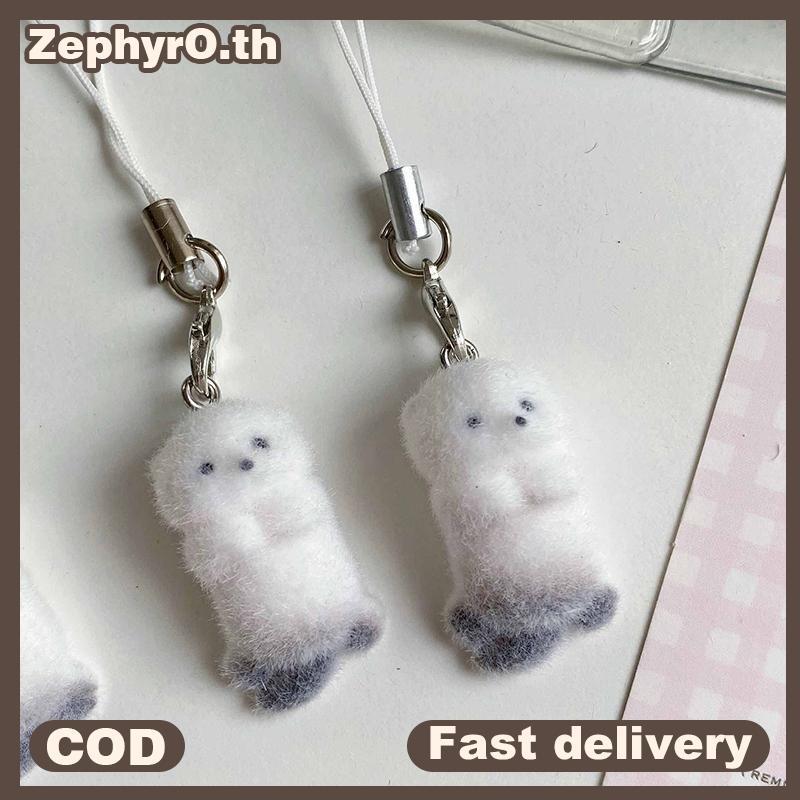 null Floed Sea Otter Phone Chain Keychain Cartoon Animal Doll Charm Pendant Earphone Case Lanyard Bag Decor null