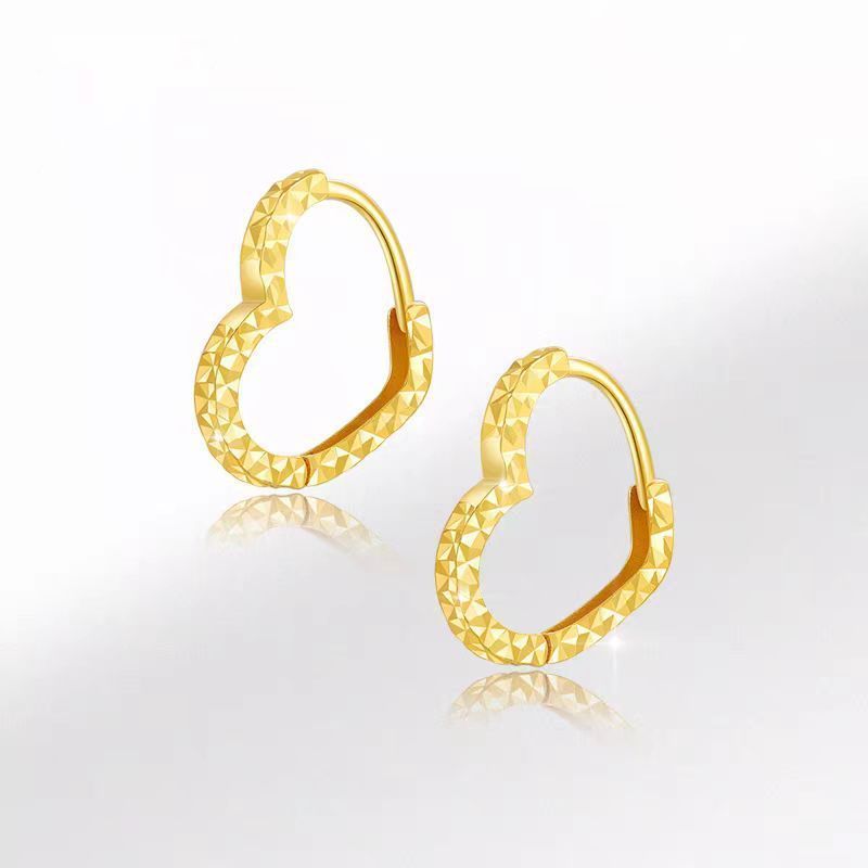 Emas 916 Subang / Emas 916 Anting-anting/ Heart-Shaped ins Style Earrings gold 916