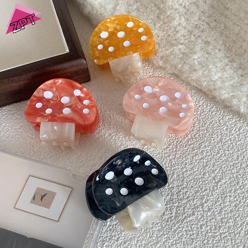 [ZPT] Cute Mushroom Shape Small Hair Claw Fashion Creative Acetate Hair Clip Lovely Plants Shark Clips For Girl Hair Accessories TH