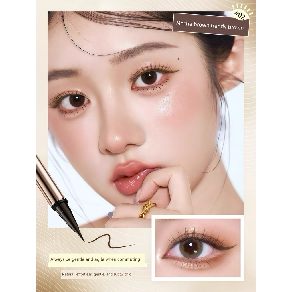 eyeliner waterproof eyeliner pencil Gam cecair eyeliner, tidak berbau, kalis air, tahan peluh, tahan lama, tidak pudar, cepat kering, pemula, pemula, kedai perdana asli