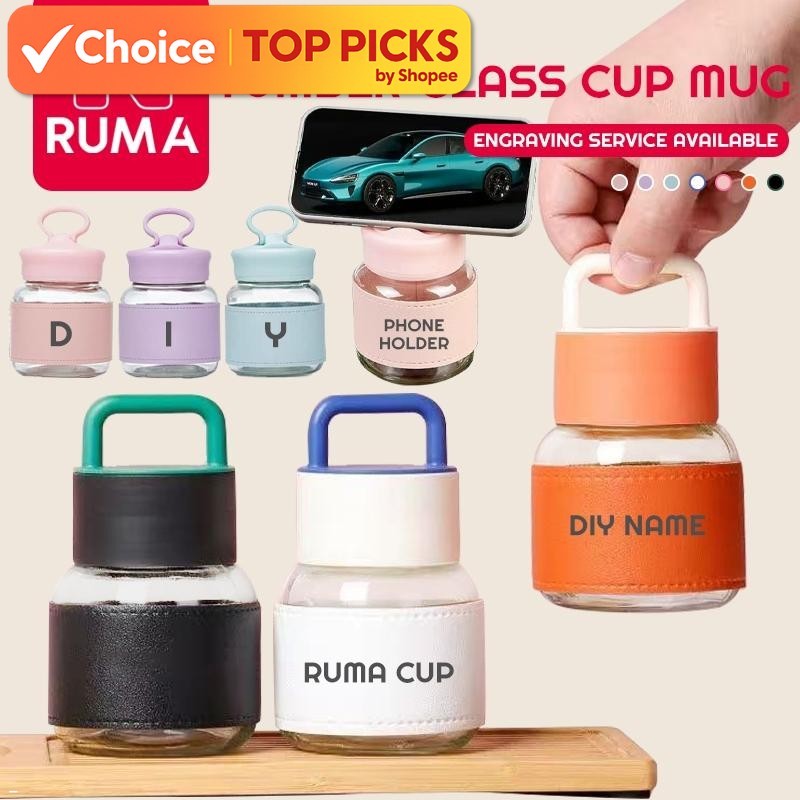 Ruma Custom Glass Tumbler Mug Personalized Doorgift Glass Cup Affordable Custom Gift