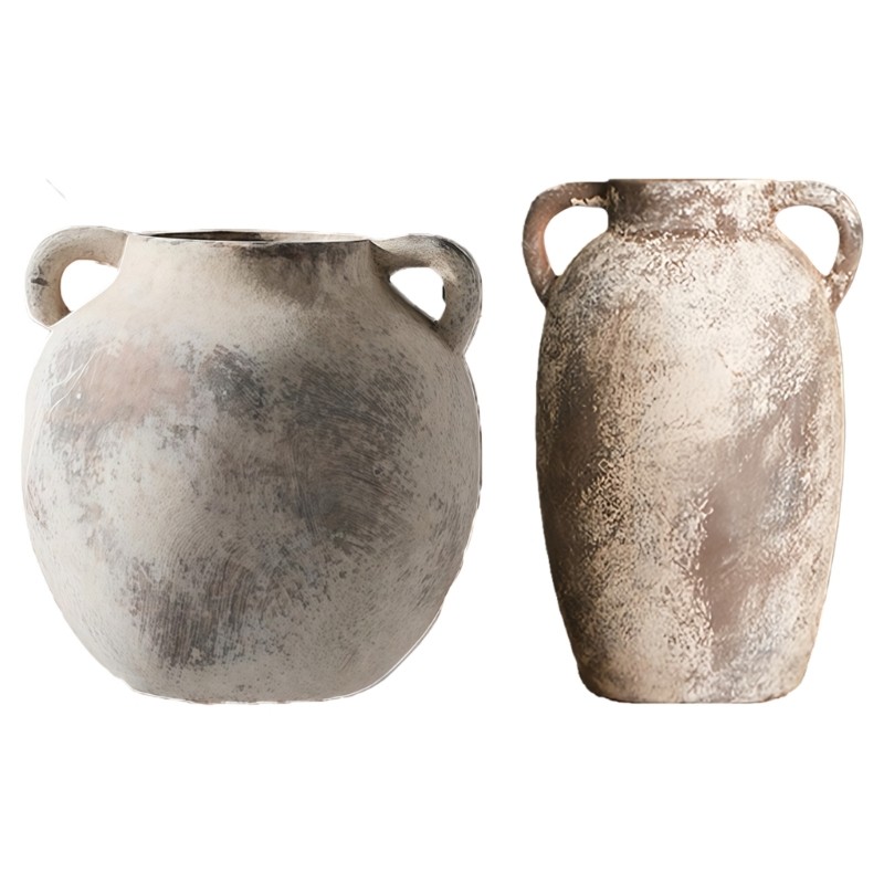 Kitty Ceramic FlowerVases Farmhouses Rustics Vases Handcrafted Weathered Pottery Vases