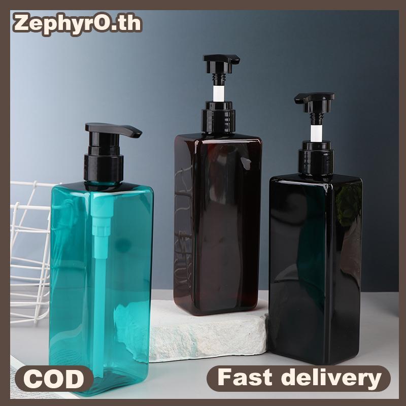 null 500ml Body Lotion Square Bottle PET Plastic Shower Gel Shampoo Press Pump Bottles Durable Refillable Containers For Liquid Soap Dispenser null
