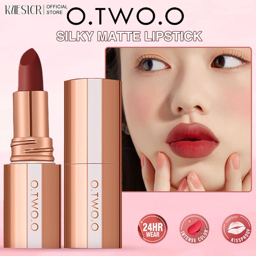 O.TWO.O Lipstick Matte Liptint Waterproof Misty Lip Gloss Non-stick Cup Long Lasting Lip Makeup