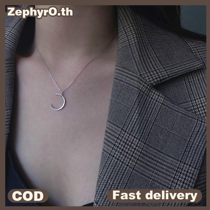 null New Fashion Sweet Moon Silver Plated Jewelry Temperament Crescent Clavicle Chain Pendant Nelaces null