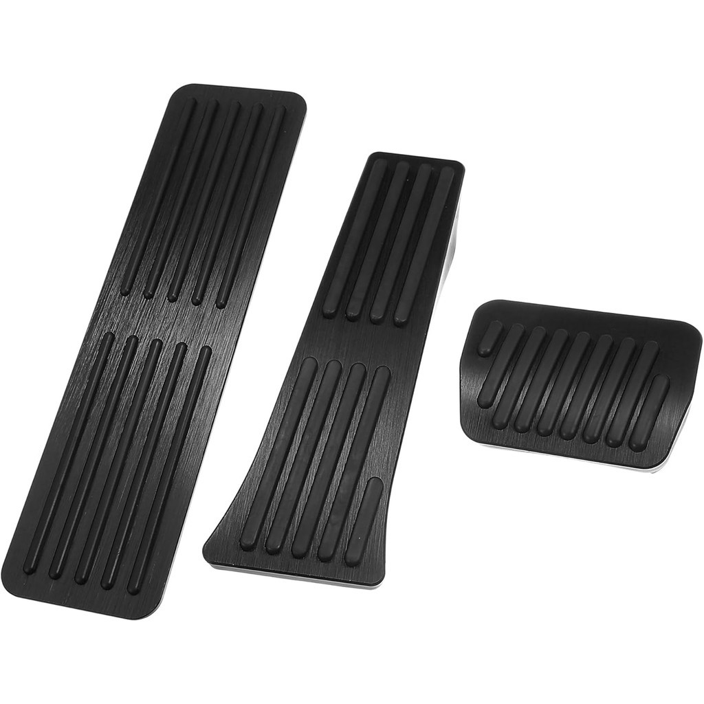 3 Pcs Car Gas Accelerator Brake Foot Rest Pedal Cover Pad Compatible for Ford Explorer 2020-2023, Antislip Aluminum Alloy Black