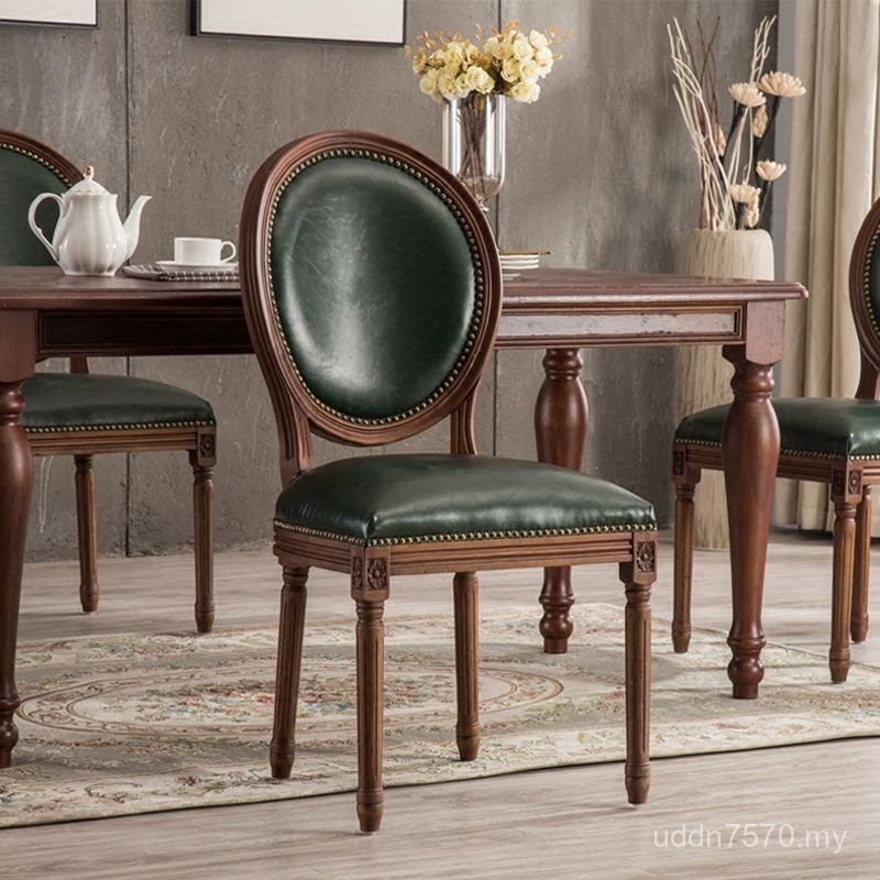 Old Dining Chair Chair Retro Backrest Chair Armrest Solid Wood Hotel Wholesale All American Restaurant Oak Household Coffee S86R