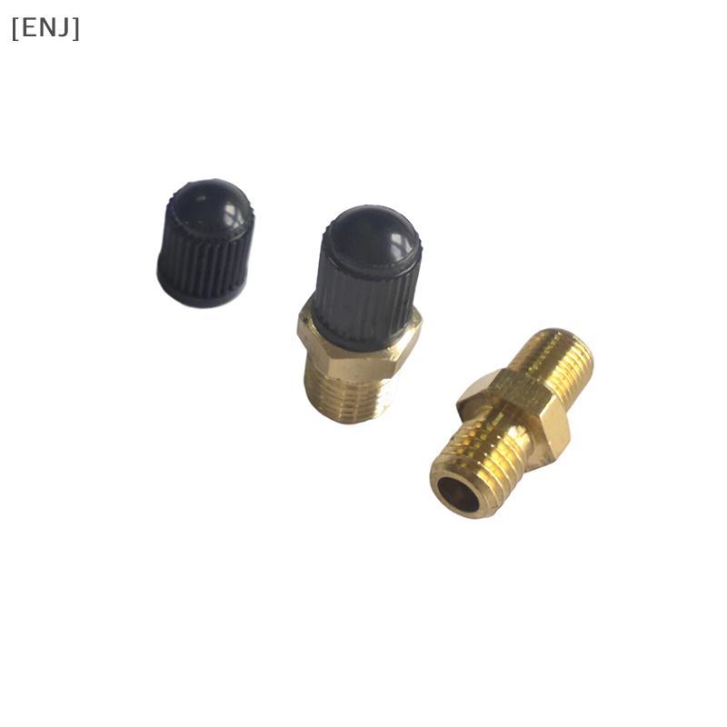 [ENJ] 1PC DIY Accessories Air Compressor Tank Fill Valve Hexagonal Brass Tank Fill Valve M8/M10 Threaded Valve Core null