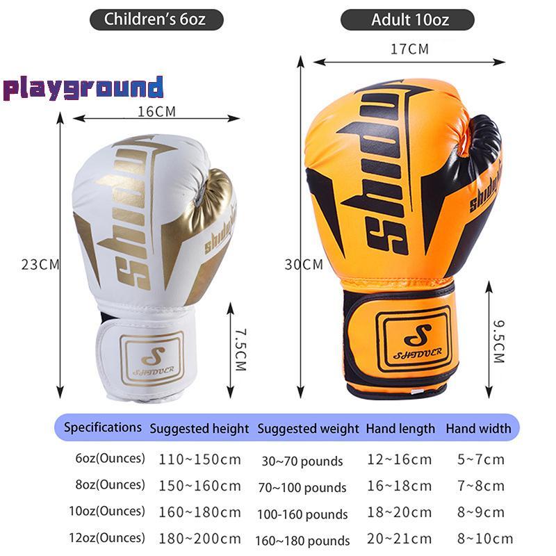 [playground] 6/10 Oz PU Breathable Children's Adult Professional Sanda, Muay Thai, Taekwondo Neutral Breathable Boxing Gloves [New]