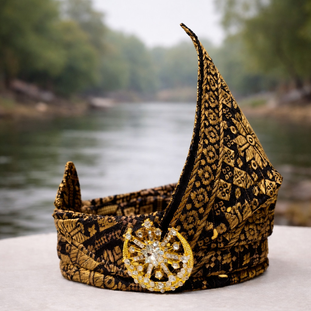 Traditional Malay Tanjak Songket | Elegant Cultural Attire Collection