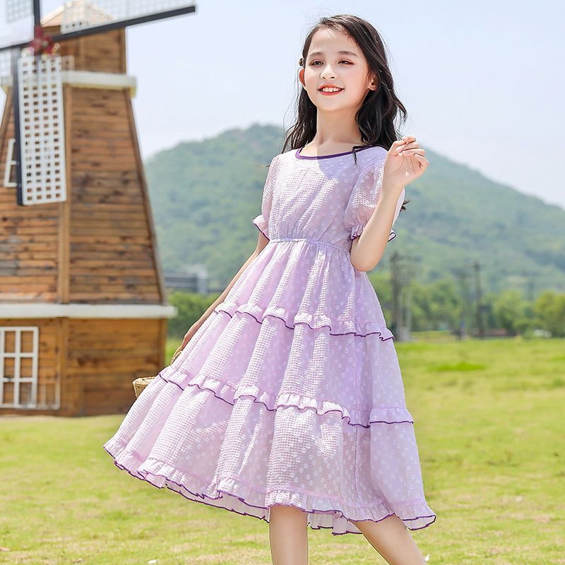 Girls Dress Summer New Style Fashionable Children Super Fairy Girl Fashionable Princess Dress