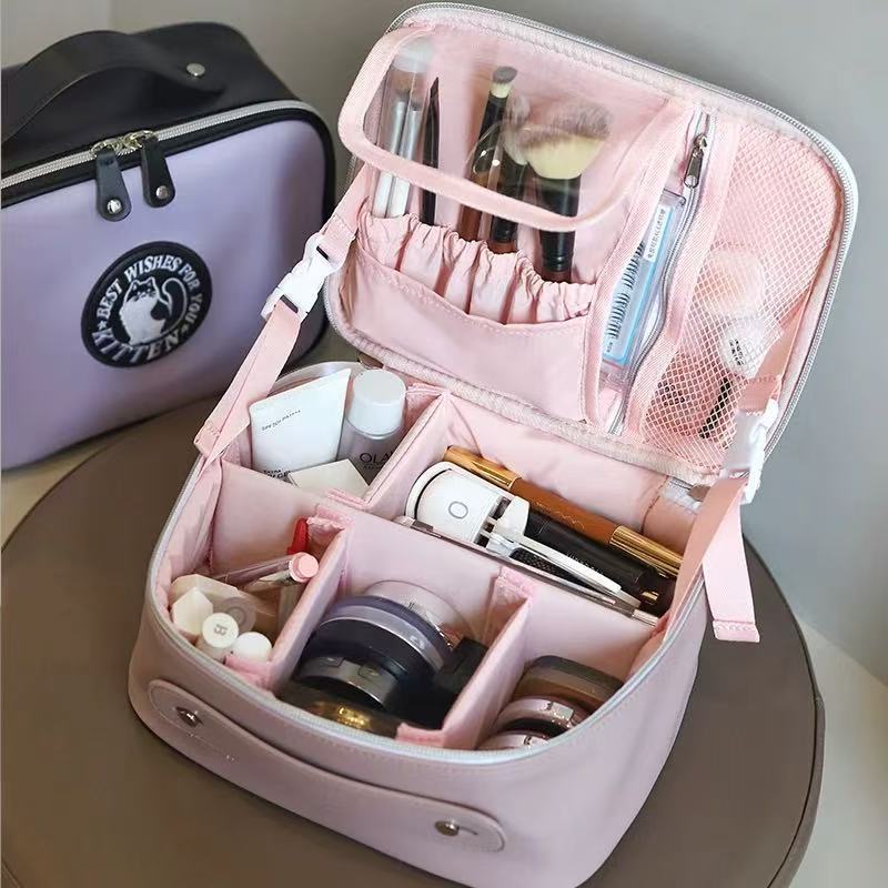Portable Premium Cosmetic Bag New Style Travel Bag Large Capacity Cosmetic Bag Handbag Waterproof Partition Storage Wash
