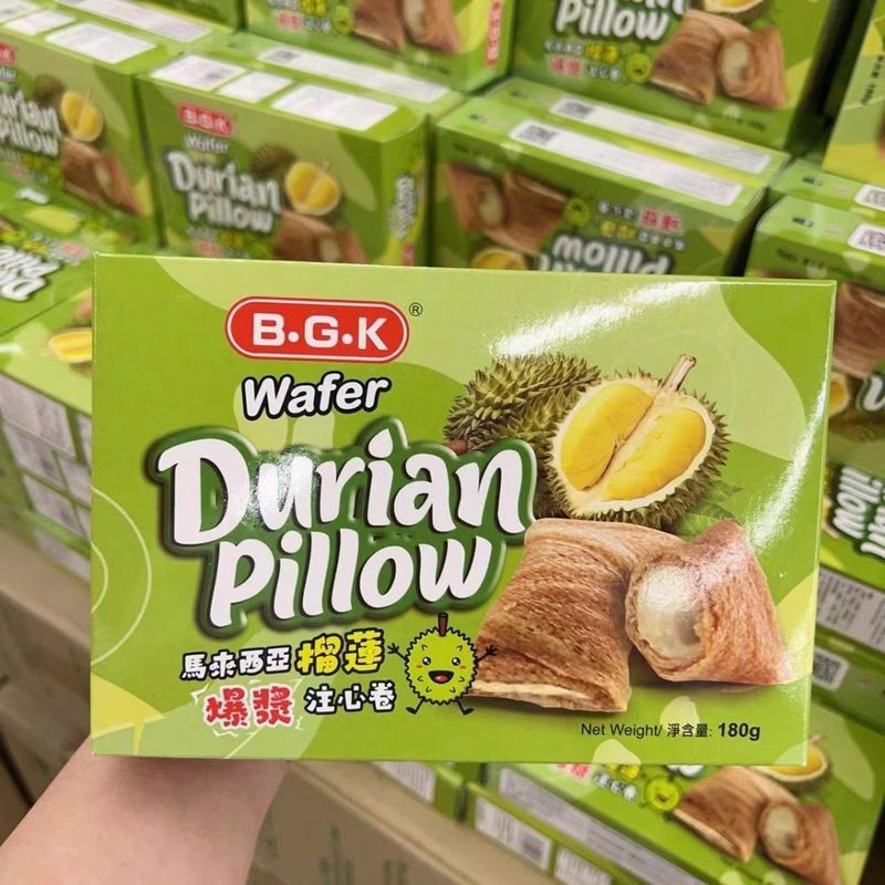 Hong Kong Daigou Malaysia BGK Durian Flavor Popping Heart Roll 180g Casual Snacks 3.6bf