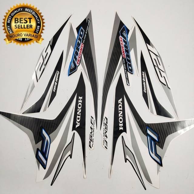 Striping HONDA vario 125 iss techno old 2014 2015 iss white standard body