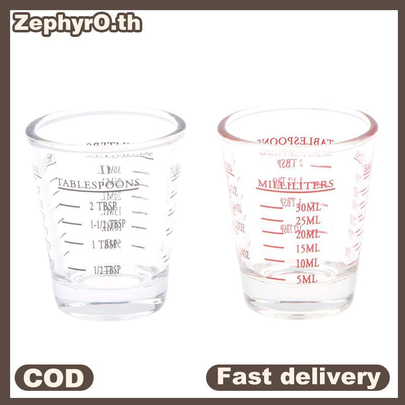 null 1Pc 30 ML Glass Measuring Cup With Scale Shot Glass Liquid Glass Ounce Cup null