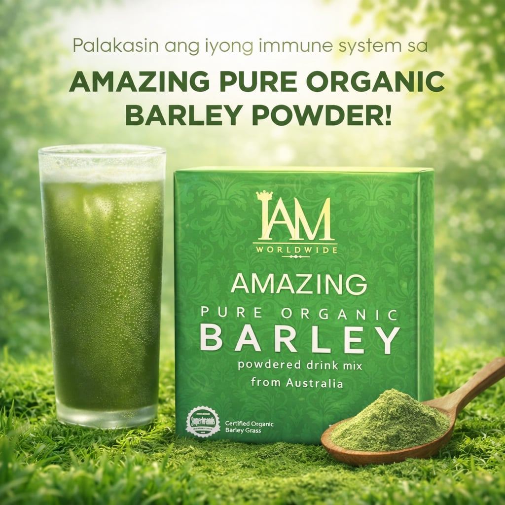 IAM Worldwide Amazing Pure Organic Barley Powdered Drink Mix from