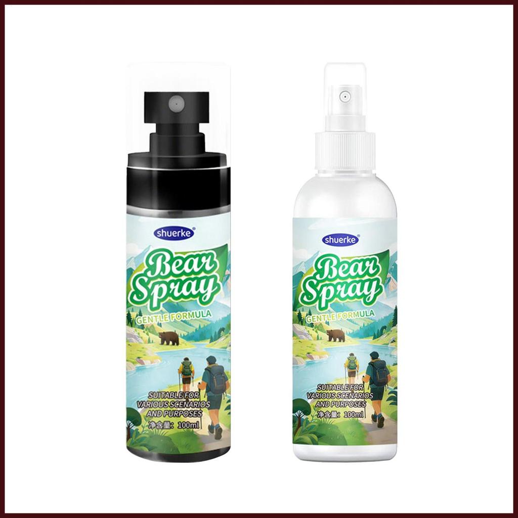 Small Bear Spray 100ml Long-Range Portable Powerful Protection Self Defense Spray for Hiking Camping Animal Lion tdemy