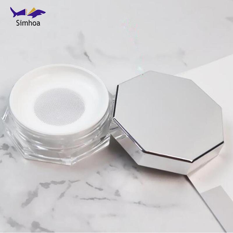 [Simhoa] 10g Empty Loose Powder Case Facial Blusher Container Jar with Sifter & Puff