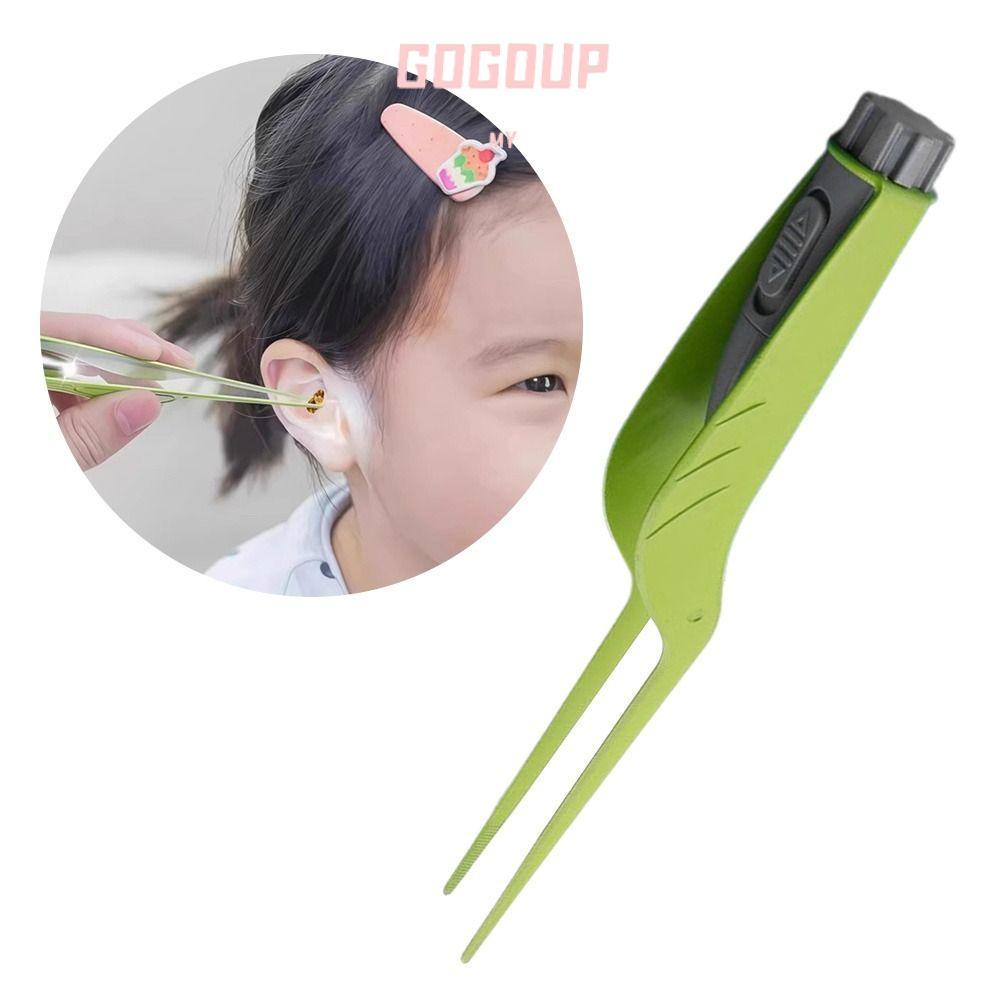 GOGUVO Ear Pick, Special Ear Clip Set Ear Care Ear Cleaner Ear Cleaning Artifact,  Visual with Light Luminous Ear Clip Adult Children