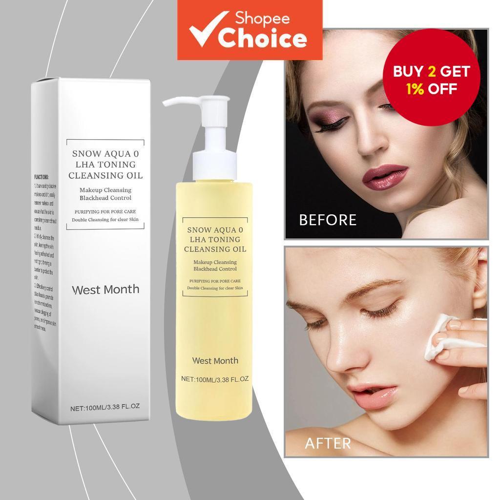 WEST MONTH Gentle Citrus Makeup Remover Oil Deep Cleansing Hydrating Skin Care Refreshing Facial Pore Cleanser