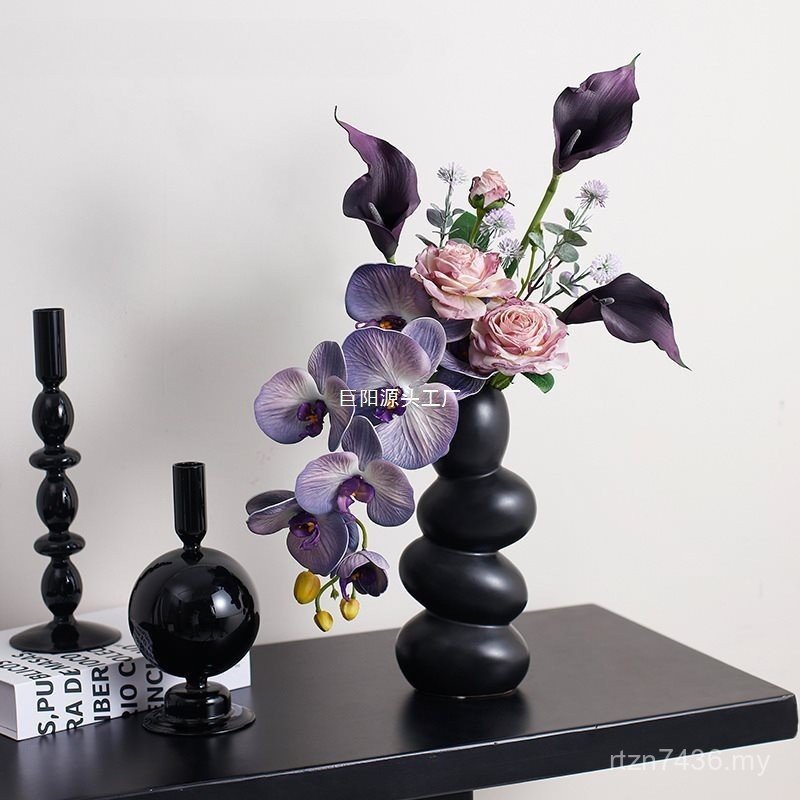 Bionic Designer Phalaenopsis Bouquet Dining Table Decoration Flower Arrangement Dried Flower Decoration Flower Flower Fake Handle Living Room SKPS