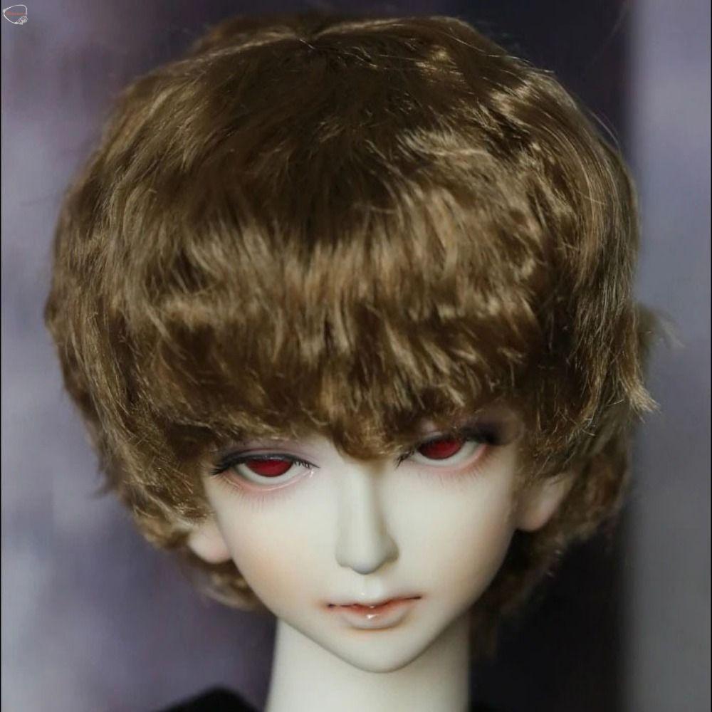 MXBEAUTY Bjd Doll Curly Hair, Curly High-temperature Wire Bjd DIY Curly Short Hair, Dress Up Doll Tassel Hair Row Heat-resistant Natural Doll Hair Bjd Wig Diy Msiredoll