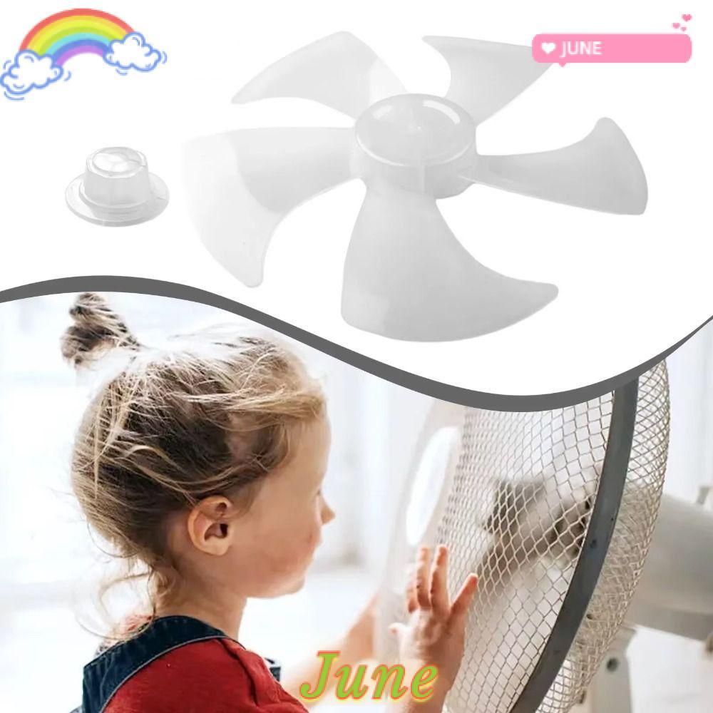 JUNE1 Fan Blade, Slow Noise Big Wind Five Blades Fan, Durable Plastic Leaf Floor for Pedestal Table Wall Fan