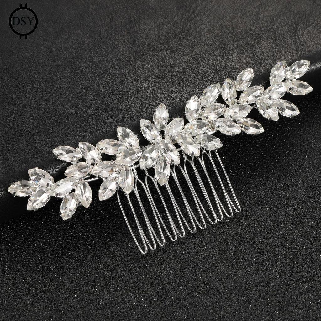 Silver Color Delicate Hair Combs Fashionable and Stylish Design for Masquerade Ball Banquet