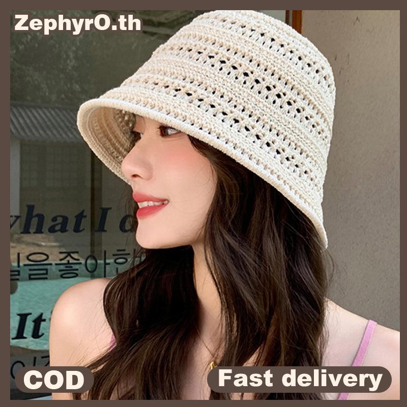 null Beach Korean Straw Hat Summer Women Visor Breathable Chic Buet Hats Fisherman Cap Hand Weaving Girl Fishing Sun Caps For Women null