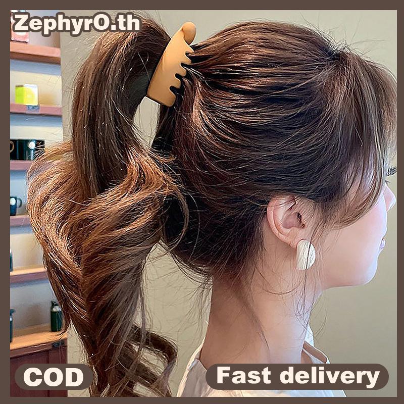 null Frosted High Ponytail Clips Solid Color Banana Clip Women Hair Style Accessories Fashion Ponytail Barrettes Hair Claws Hairpins null