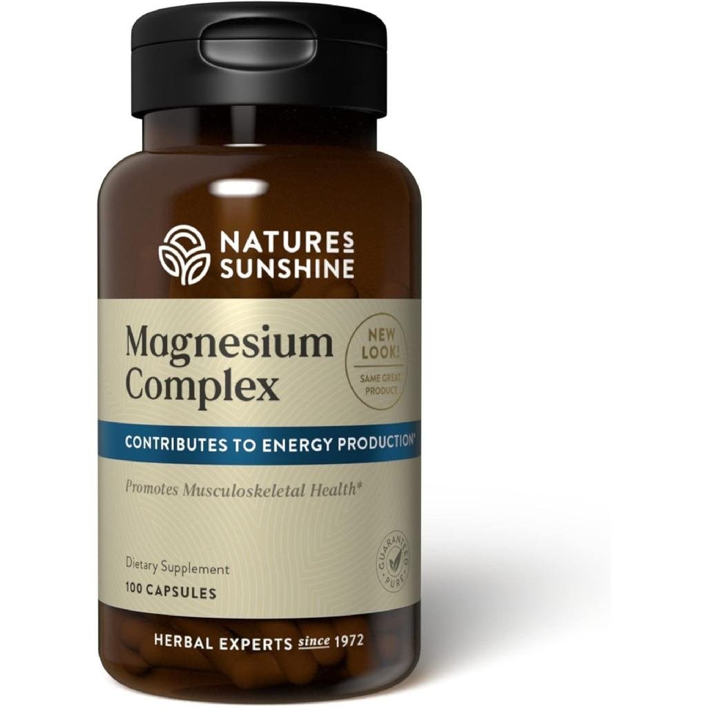 Nature’s Sunshine Magnesium Complex - Magnesium Supplement with Citrate & Malate for Relaxation, Optimal Absorption, Muscle Function, Energy Production - 50 Servings (