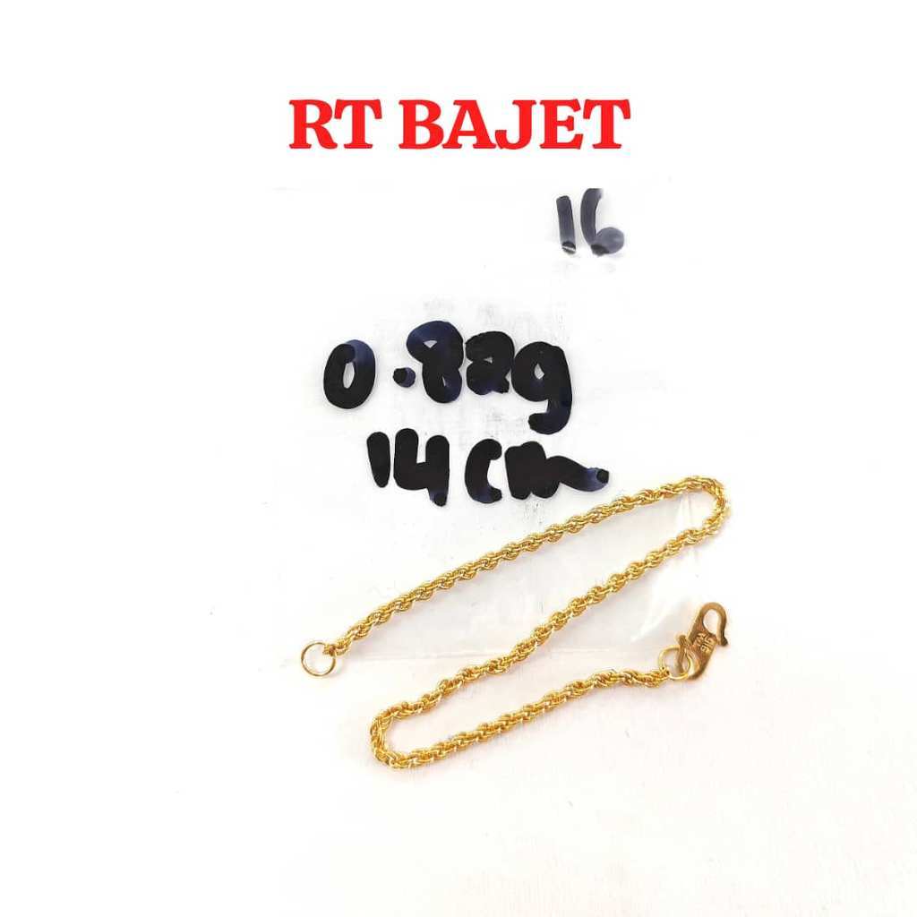 Wing Sing Rantai Tangan Mix Bajet  Tulen Fesyen Emas 916 / 916 Gold Bracelet