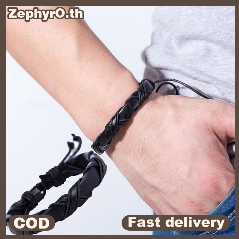 null Handmade Leather Men Women Rope Bracelet Bangle Cuff  Wristband Wrap Adjustable  null