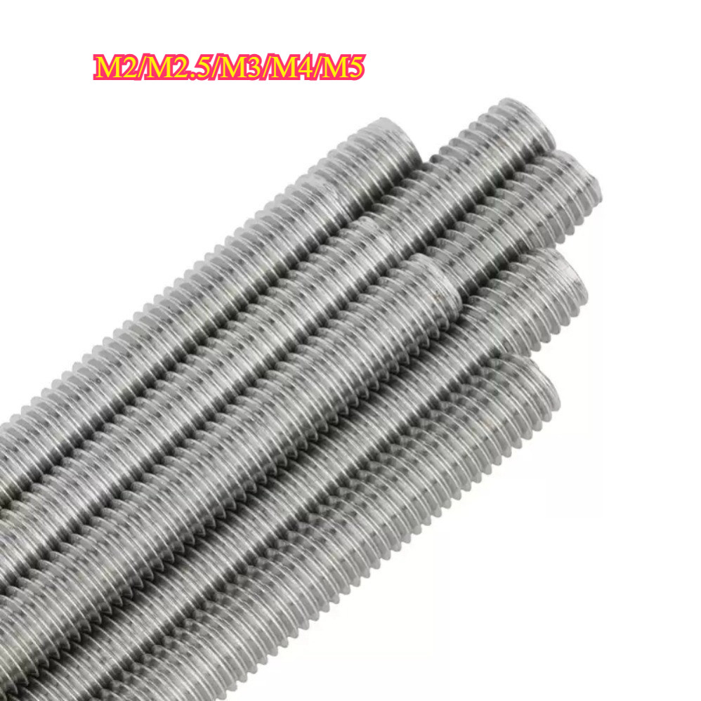 304 stainless steel full thread tooth stick tooth strip thick thread M2/M2.5/M3/M4/M5 * L16-500mm【Mg-Mi】