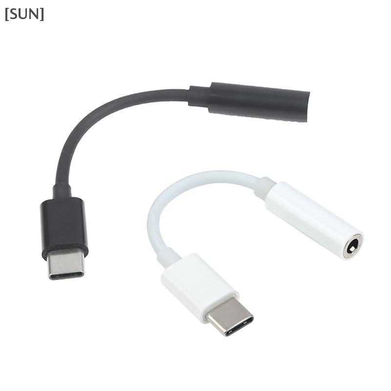 [SUN] Type-C to 3.5mm AUX Ja Earphone Audio Adapter Audio Splitter USB-C Converter Headphone Adaptor null