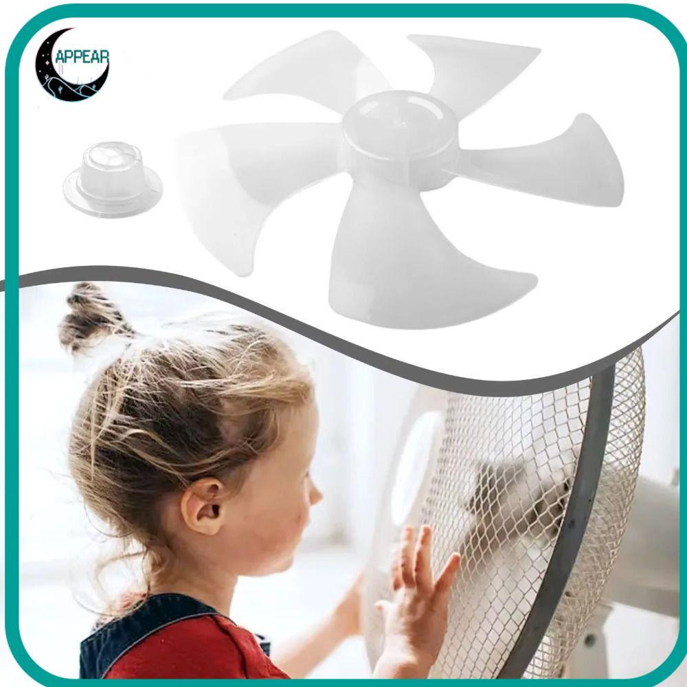 APPEAR Fan Blade, Plastic Slow Noise Five Blades Fan, Durable Big Wind Leaf Floor for Pedestal Table Wall Fan