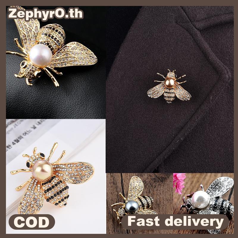 null Insect Series Brooch Delicate Little Bee Brooches Crystal Rhinestone Pin Jewelry null