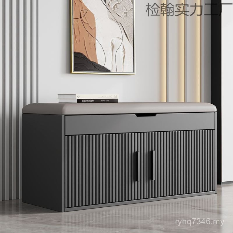 Household Stool Shoe-Wearing Stool Entry Integrated Stool Shoe Cabinet Installation-Free Can Sit In-Household Shoe-Changing Stool Shoe Rack Door Stool U27Y