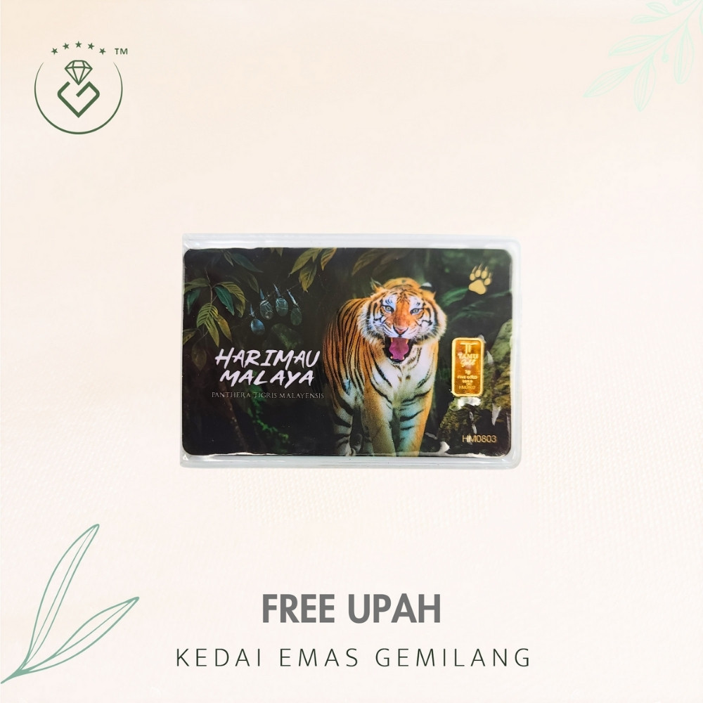 8001291 Tamu Gold 1G (Hm0803) Gold Bar (1.5Cm) (1G) [999 Gold]