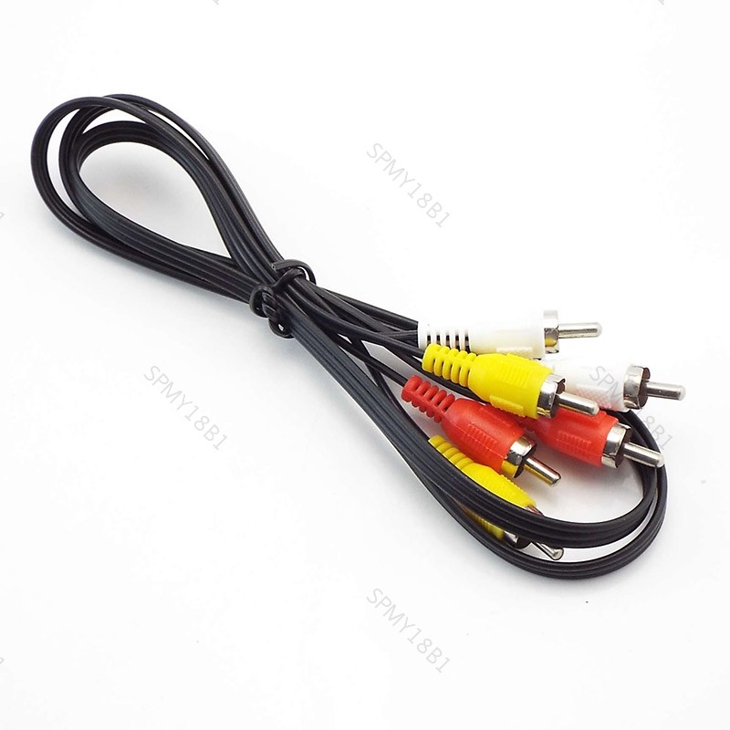 1M 1.5M 3M Composite Audio Video Cable Plug 3 Way RCA Male to Male M To M Connector Adapter Wire  MY18B1