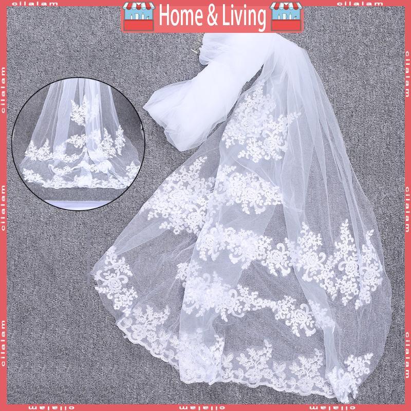 ci Wedding Veil Comb Bridal Cathedral Veil 1 Tier Drop Veil Wedding Hair Comb