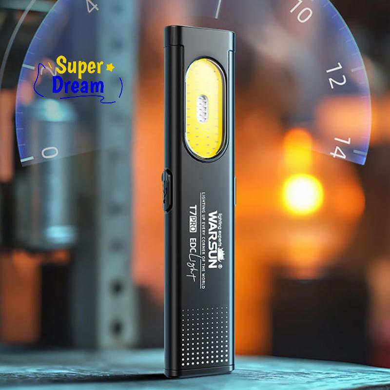 LED Keychain Flashlight USB-C Rechargeable 600Lm Portable Mini Torch Light Poet Lantern Flood Work Light With Magnet