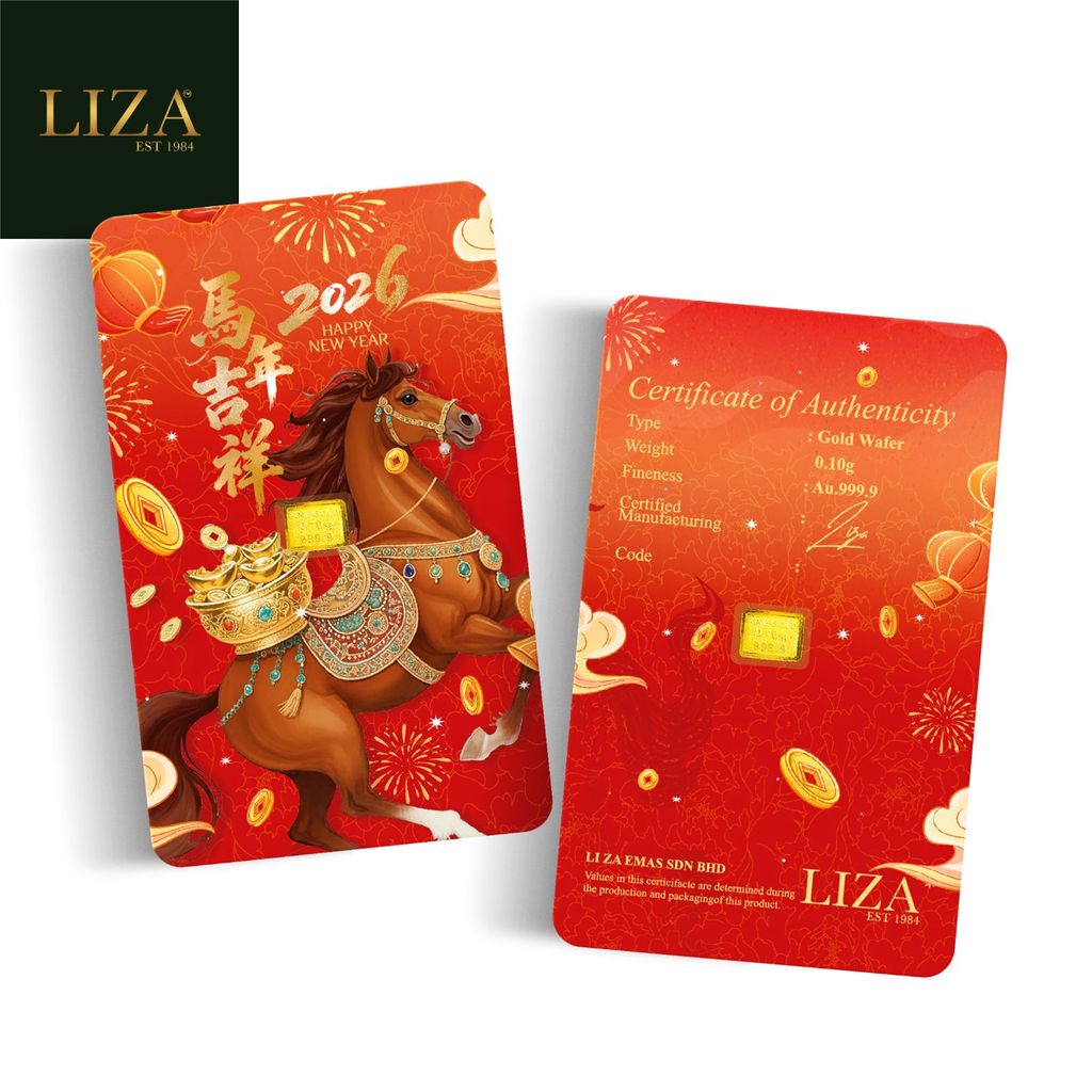 LIZA 0.10g 999.9 Gold Bar (Year Horse Ji Xiang)