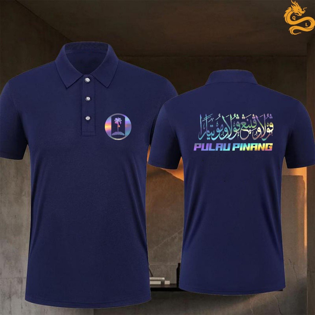 2025 Baju Malaysia Polo Fit Printed PULAU PINANG  Polo cotton T-shirt M-3XL