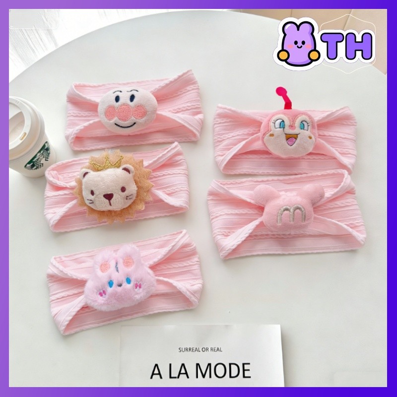 New Style INS Baby Headband Three-Dimensional Doll Shape Baby Toddler Protective Door Elastic Nylon Headdress
