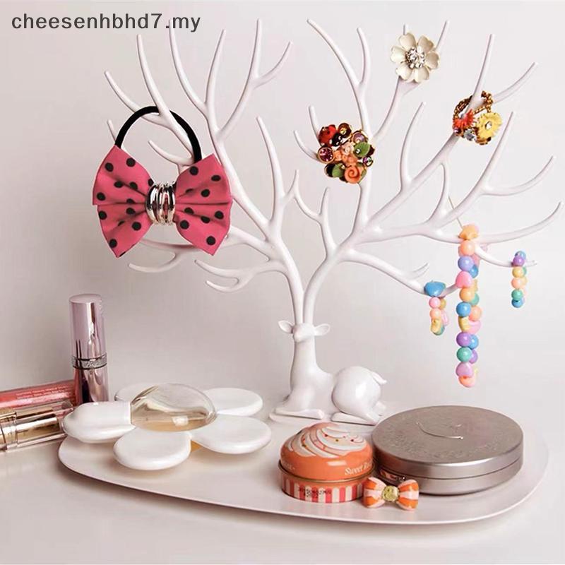 cheesen Deer Antler Hair Accessory Display Ra Cartoon Deer Hair Clip Sorting Table Hair Ring Storage Ra Desktop Ornament MY