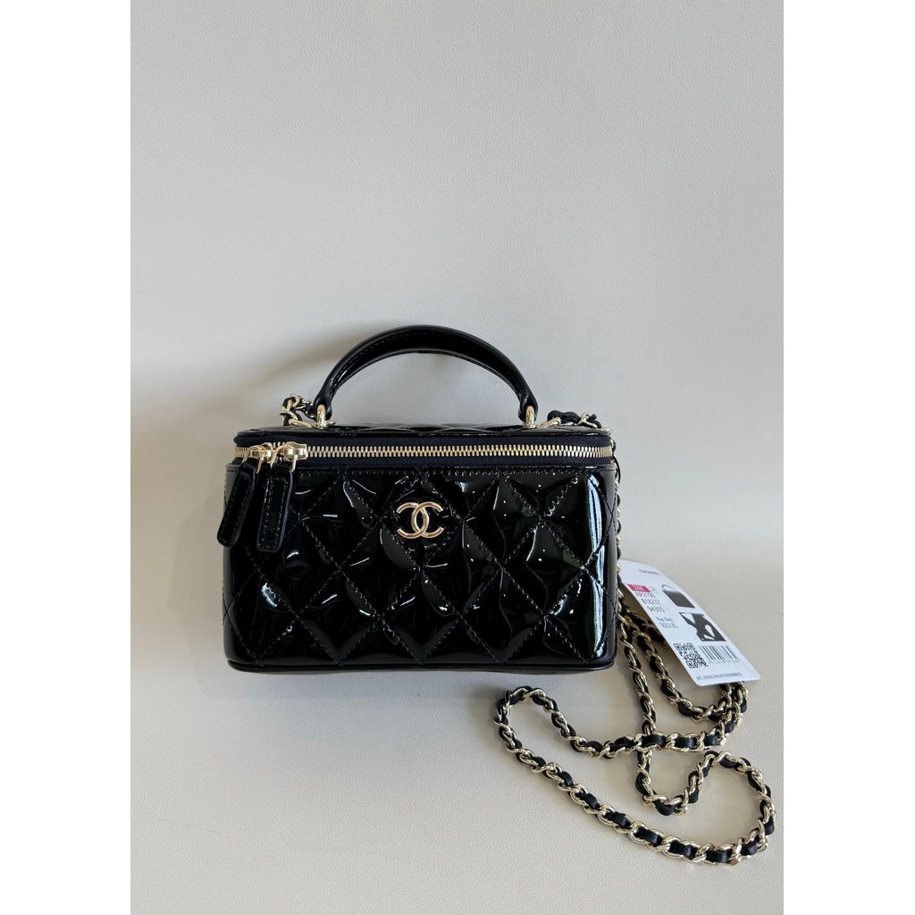 Chanel Niche Premium Style Commuter All-Match Diamond Leather Wear Chain Box Bag Cosmetic Bag Cosmetic Bag Handbag
